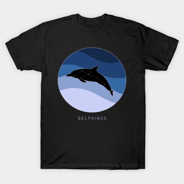 Delphinus Constellation T-Shirt by Marina Rehder